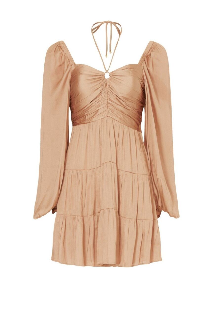 MINKPINK Size M Spencer Rose Color Satin Mini Dress